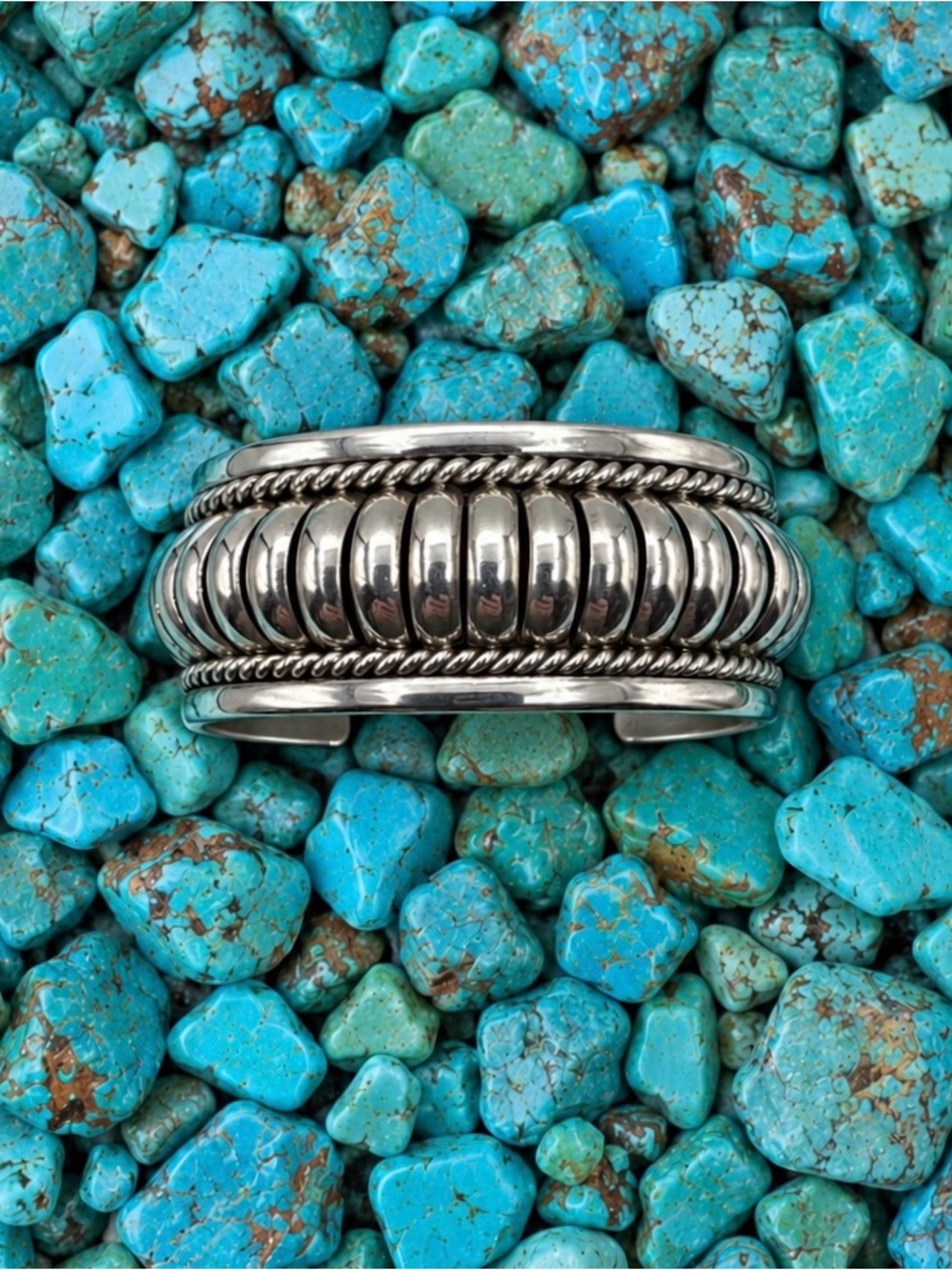 Tom Charley Navajo Native American Heavy Sterling Silver Cuff Bracelet 6 7/8"